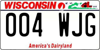 WI license plate 004WJG