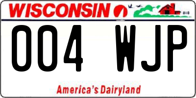 WI license plate 004WJP