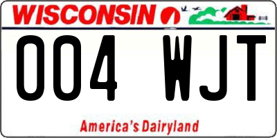 WI license plate 004WJT