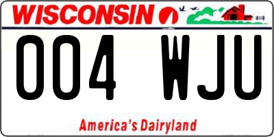 WI license plate 004WJU