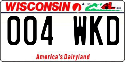 WI license plate 004WKD