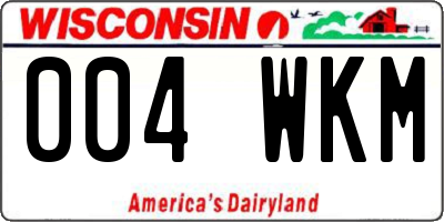 WI license plate 004WKM