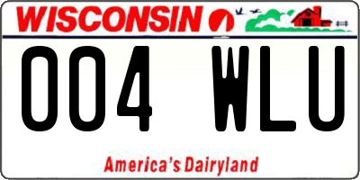 WI license plate 004WLU
