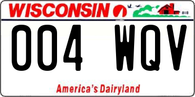 WI license plate 004WQV