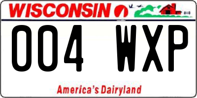 WI license plate 004WXP