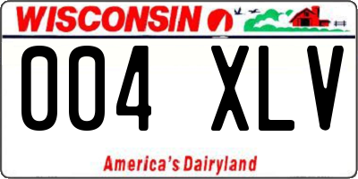 WI license plate 004XLV