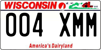 WI license plate 004XMM