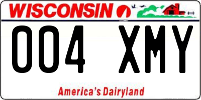 WI license plate 004XMY