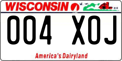 WI license plate 004XOJ