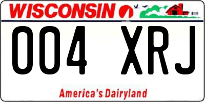 WI license plate 004XRJ
