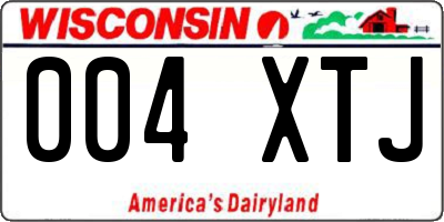 WI license plate 004XTJ