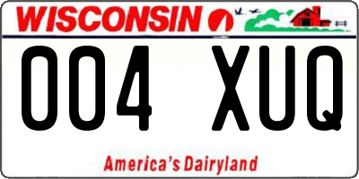 WI license plate 004XUQ