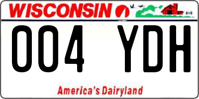 WI license plate 004YDH