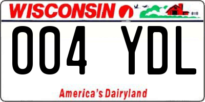 WI license plate 004YDL