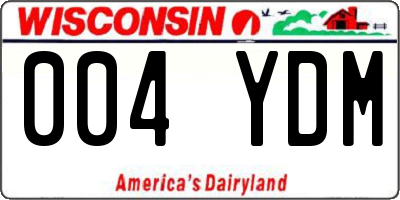 WI license plate 004YDM