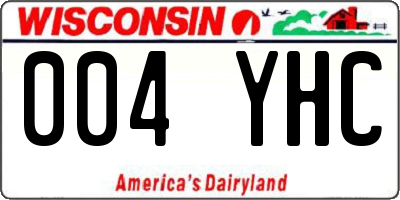 WI license plate 004YHC