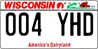 WI license plate 004YHD