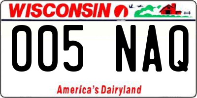 WI license plate 005NAQ