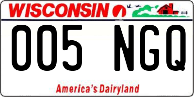 WI license plate 005NGQ