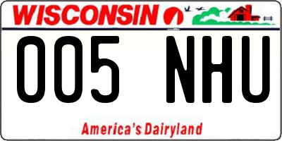 WI license plate 005NHU