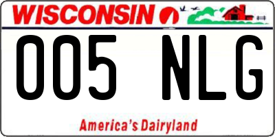 WI license plate 005NLG