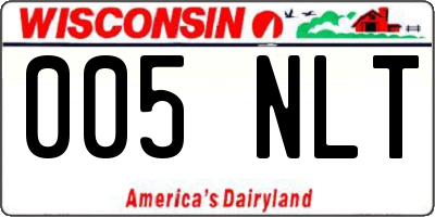 WI license plate 005NLT