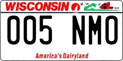 WI license plate 005NMO