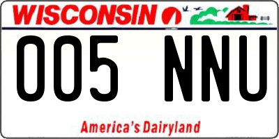 WI license plate 005NNU