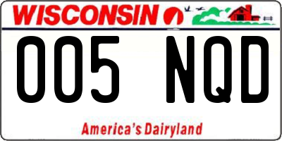 WI license plate 005NQD