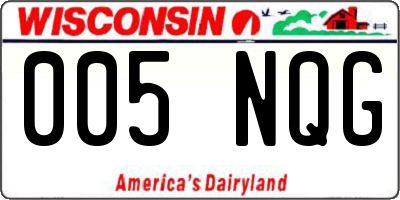 WI license plate 005NQG