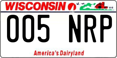 WI license plate 005NRP