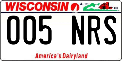 WI license plate 005NRS