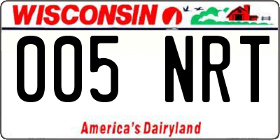 WI license plate 005NRT