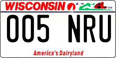 WI license plate 005NRU