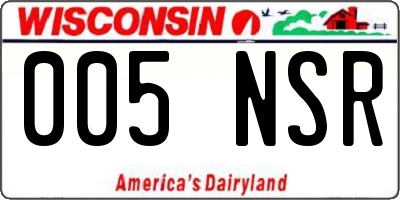 WI license plate 005NSR