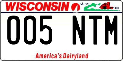 WI license plate 005NTM