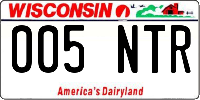 WI license plate 005NTR