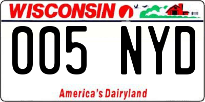 WI license plate 005NYD