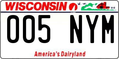 WI license plate 005NYM