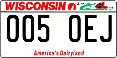 WI license plate 005OEJ