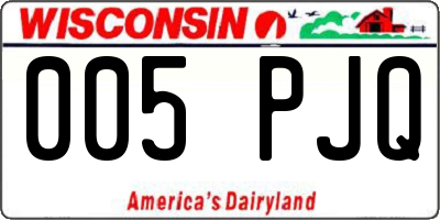 WI license plate 005PJQ