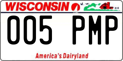 WI license plate 005PMP
