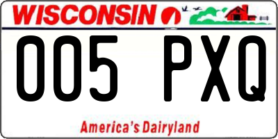 WI license plate 005PXQ