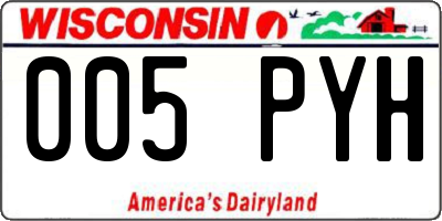 WI license plate 005PYH