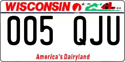 WI license plate 005QJU
