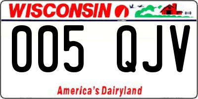 WI license plate 005QJV