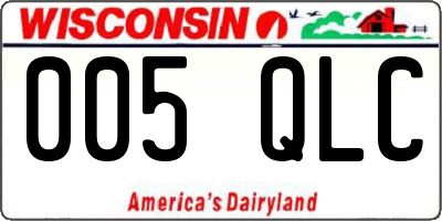 WI license plate 005QLC