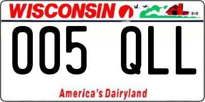 WI license plate 005QLL