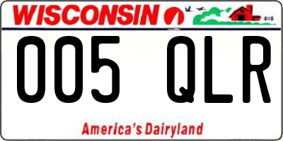 WI license plate 005QLR