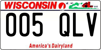 WI license plate 005QLV
